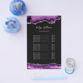 Flyer der lila und silbernen Preisliste (Einzeln)