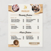 Flyer der Liste der Beauty-Service-Preise - Minima (Vorne)
