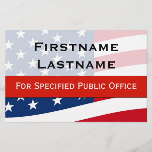 Flyer der patriotischen politischen Kampagne, mitt