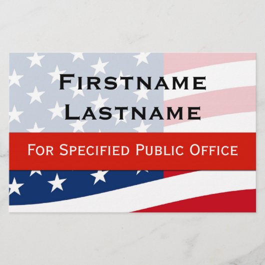 Flyer der patriotischen politischen Kampagne, mitt (Vorne)