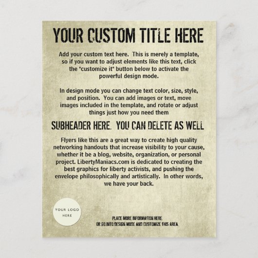 Flyer der Regierung (Hinten)