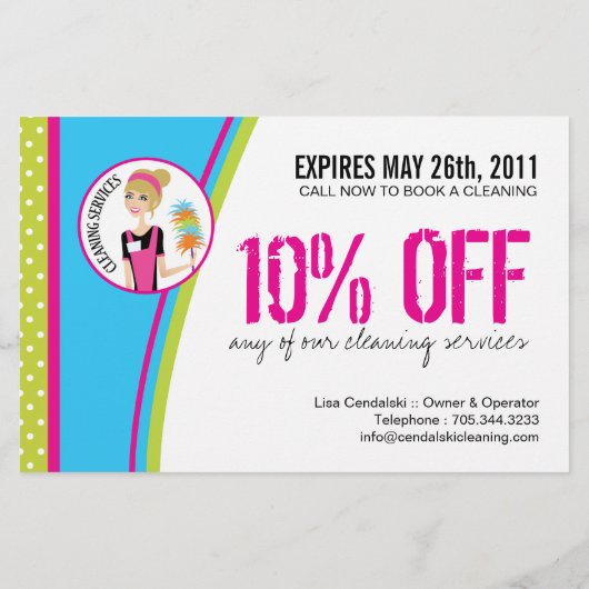 Flyer der Reinigungsdienste (Hinten)