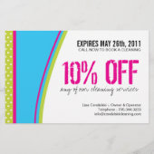 Flyer der Reinigungsdienste (Hinten)