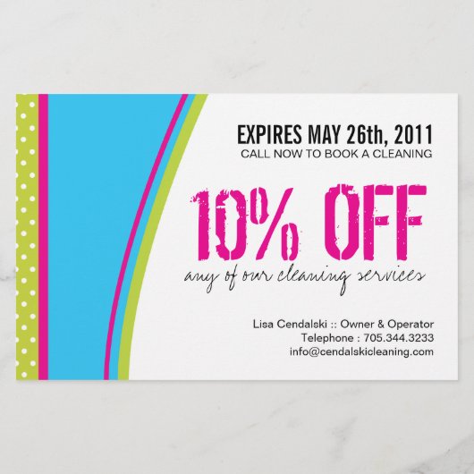 Flyer der Reinigungsdienste (Hinten)