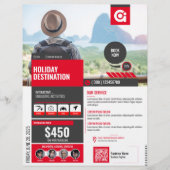 Flyer der Reiseagentur, Red Template (Vorne)