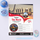 Flyer der Reiseagentur, Red Template (Einzeln)
