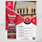 Flyer der Reiseagentur, Red Template (Vorne)