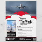 Flyer der Reiseagentur, Red Template (Vorne)
