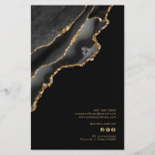 Flyer der schwarzen und goldenen Preisliste (Hinten)