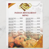 Flyer der Speisekarte (Vorne/Hinten)