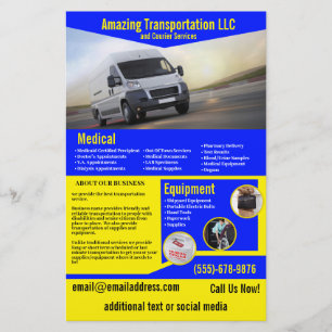 Flyer der Transportfirma