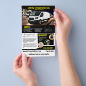 Flyer der Transportfirma (Handgriff)
