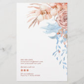 Flyer der tropischen Preise Peach und blau (Hinten)