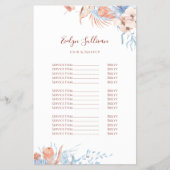 Flyer der tropischen Preise Peach und blau (Vorne)