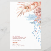 Flyer der tropischen Preise Peach und blau (Hinten)