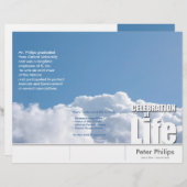 Flyer des dreistelligen Cloud-Memorial-Service-Pro (Vorne/Hinten)