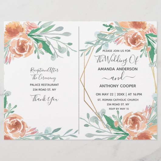 Flyer des Empfang-Programms (Vorne)