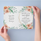 Flyer des Empfang-Programms (Hand)