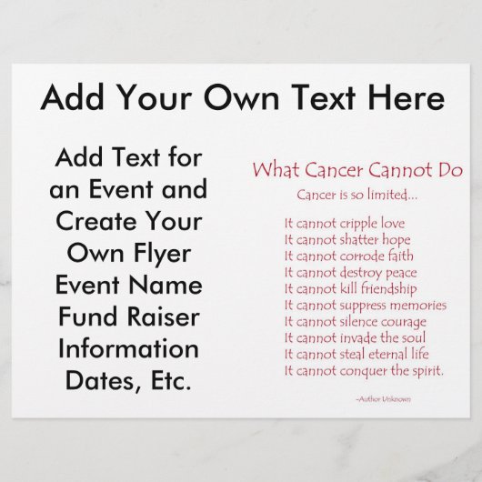 Flyer des Engel-Krebses (Hinten)