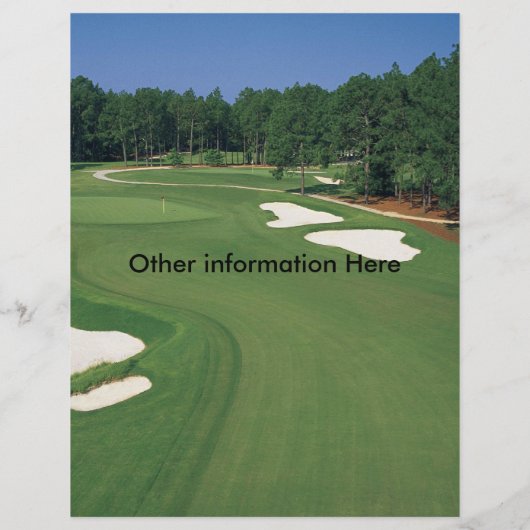 Flyer des Golfturniers (Hinten)