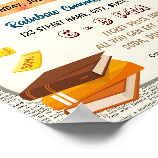 Flyer des Kuponbuchverkaufs Poster (Ecke)