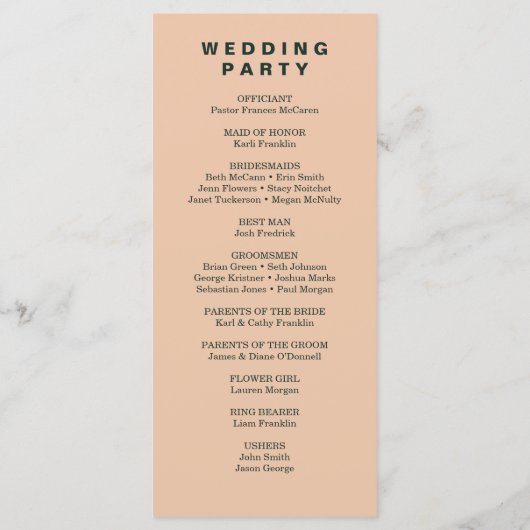 Flyer des modernen Boho Jewel Earth Tone Programms Programm (Rückseite)