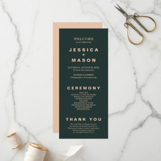 Flyer des modernen Boho Jewel Earth Tone Programms Programm (Vorderseite/Rückseite Beispiel)