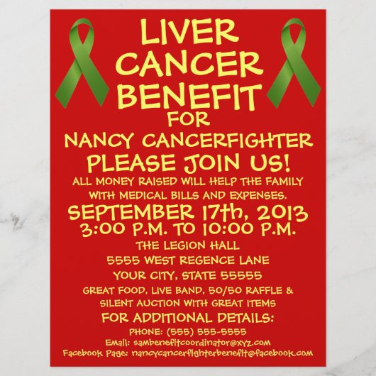 Flyer des Nutzens für Leberkrebs (Vorne)