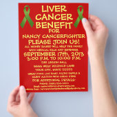 Flyer des Nutzens für Leberkrebs (Hand)