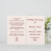 Flyer des Programms für personalisierte Hochzeiten (Stehend Vorderseite)