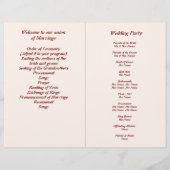 Flyer des Programms für personalisierte Hochzeiten (Rückseite)