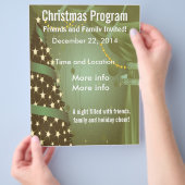 Flyer des Programms "Grüne Weihnachtsbaume" (Hand)