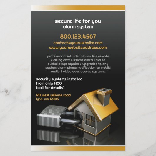 Flyer des Sicherheitssystems (Hinten)