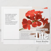 Flyer des Tri-Fold-Geranium-Programms (Vorne/Hinten)