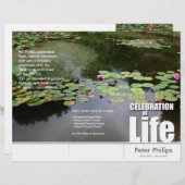 Flyer des Tri-Fold Lotus Memorial Service-Programm (Vorne/Hinten)