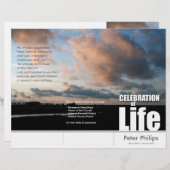 Flyer des Tri-Fold Sunset Memorial Service-Program (Vorne/Hinten)