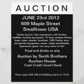 Flyer einer Auktion (Vorne)