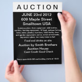 Flyer einer Auktion (Hand)