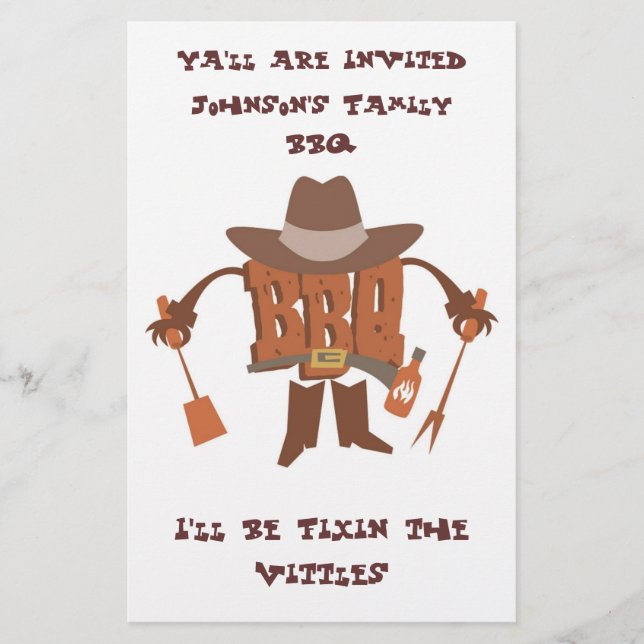 Flyer Einladung für Hillybilly-GRILLEN (Vorderseite)