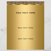 Flyer Elegantes klassisches Goldleopard-Tier (Hinten)