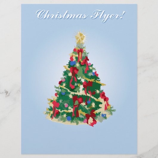 Flyer: farbenfroher Weihnachtsbaum Flyer (Vorne)