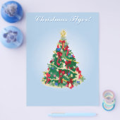 Flyer: farbenfroher Weihnachtsbaum Flyer (Einzeln)