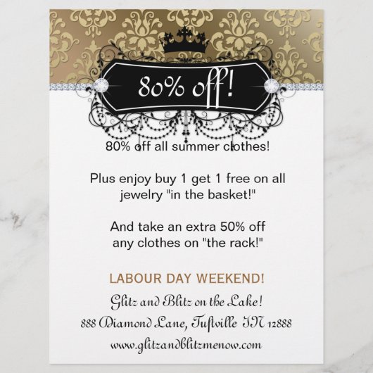 Flyer Fashion Juwelier Salon Crown Gold (Hinten)