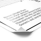 Flyer: Flugzeugkonzept Zeichnend Pläne BD Fotodruck (Ecke)