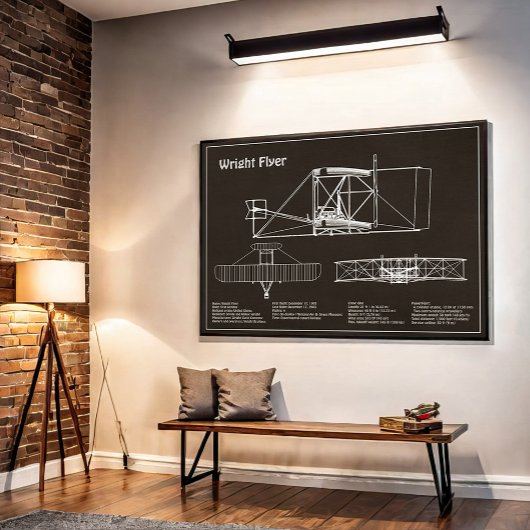 Flyer: Flugzeugkonzept Zeichnend Pläne PD Poster