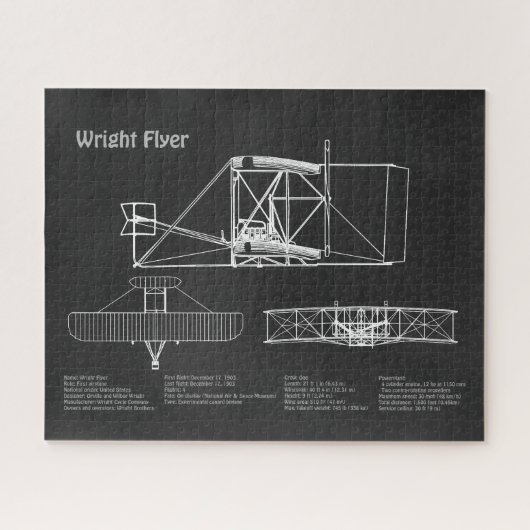 Flyer: Flugzeugkonzept Zeichnend Pläne PD Puzzle (Horizontal)