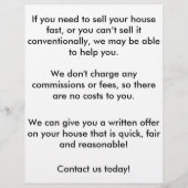 Flyer für Anleger in Real Anwesen (Hinten)