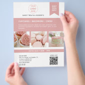 Flyer für Bäckereien mit benutzerdefiniertem Logo (Hand)