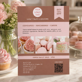 Flyer für Bäckereien mit benutzerdefiniertem Logo