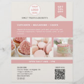 Flyer für Bäckereien mit benutzerdefiniertem Logo (Vorne)